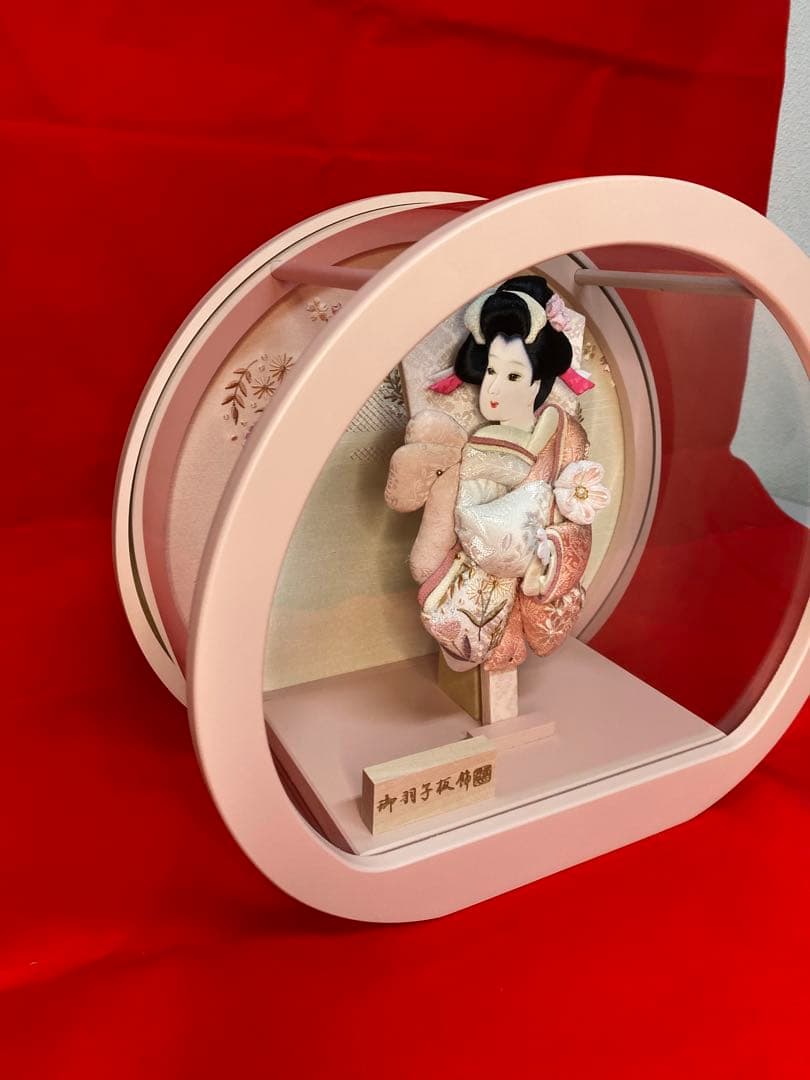 羽子板　円形アクリルケース７号・サイズ間口約３４×奥行約１６×高さ約２９㎝