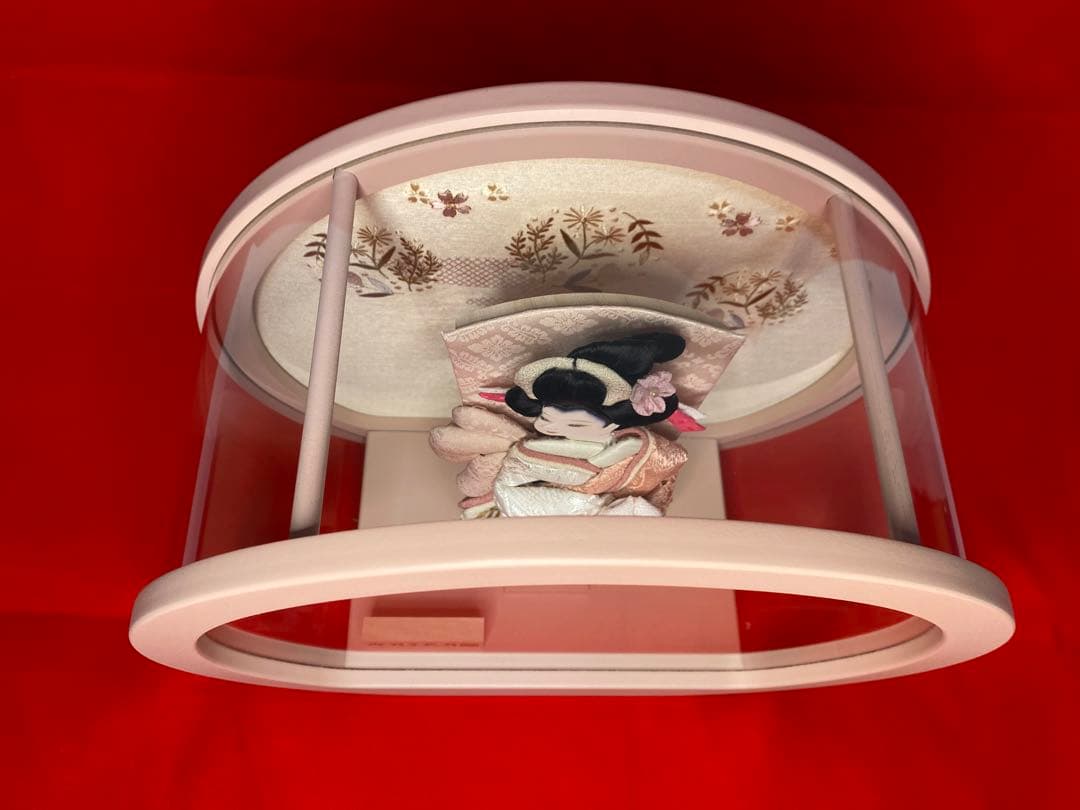 羽子板　円形アクリルケース７号・サイズ間口約３４×奥行約１６×高さ約２９㎝