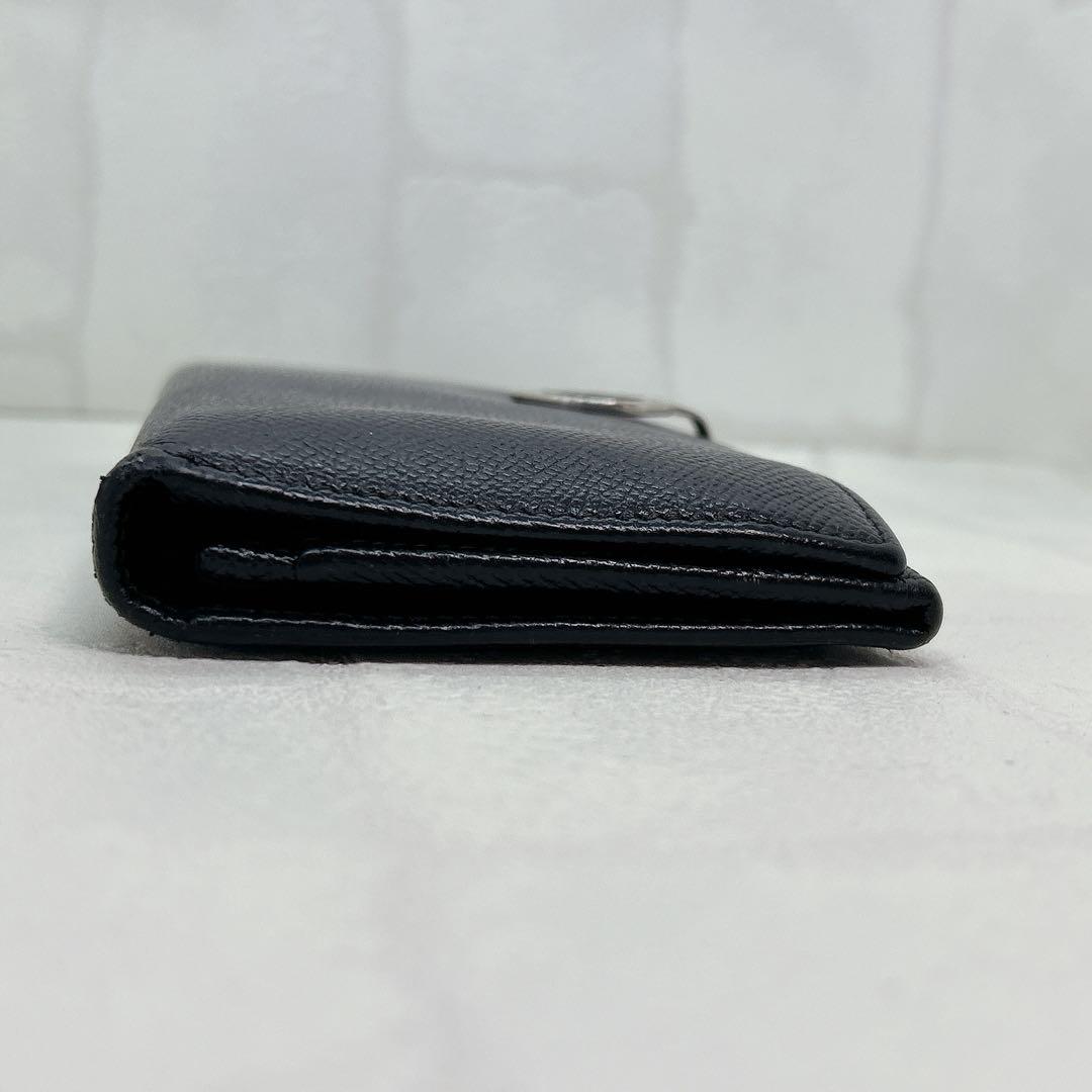 美品✨ブルガリ BVLGARI ロゴリング 長財布 ブラック 黒 シルバー金具
