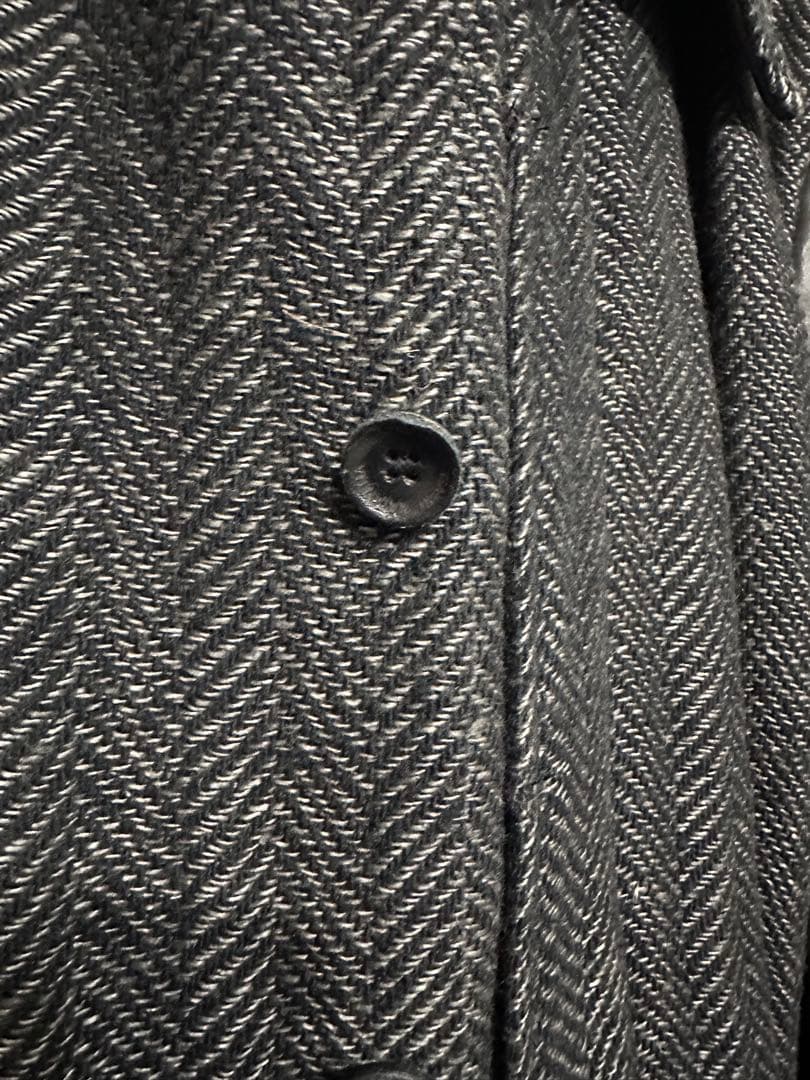 【定価17万】BACKLASH袖レザーツイードコート/バックラッシュライダース革