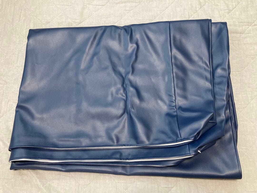 マットレスカバー　合成皮革シート　ダブルサイズ　ネイビーブルー　エステ用マット