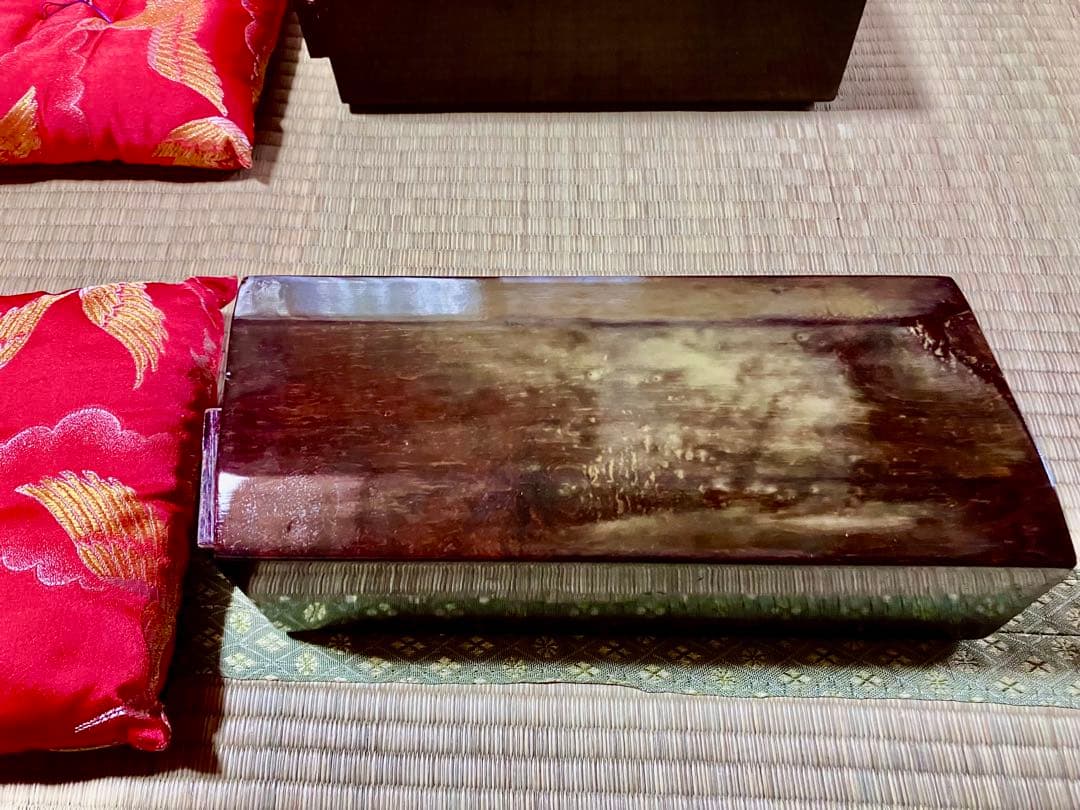 天然木一枚板 座卓テーブル 脚・座卓脚用小座布団付き