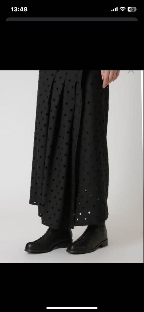 Y's プリーツ ロング巻きスカート