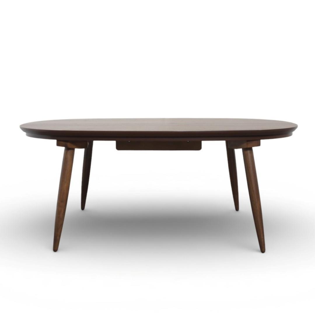 【新品・訳あり】北欧風 楕円形こたつ 100cm×60cm ブラウン 省エネ