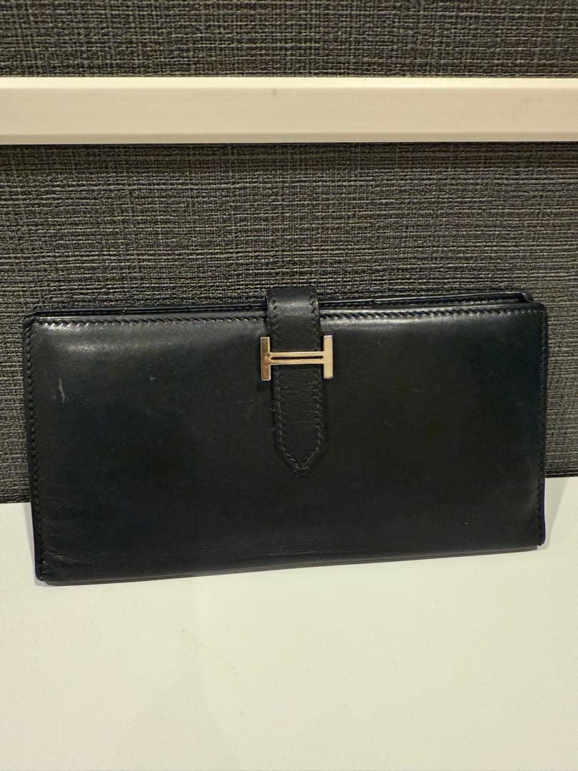 【正規品】HERMES ブラック 長財布 べアン