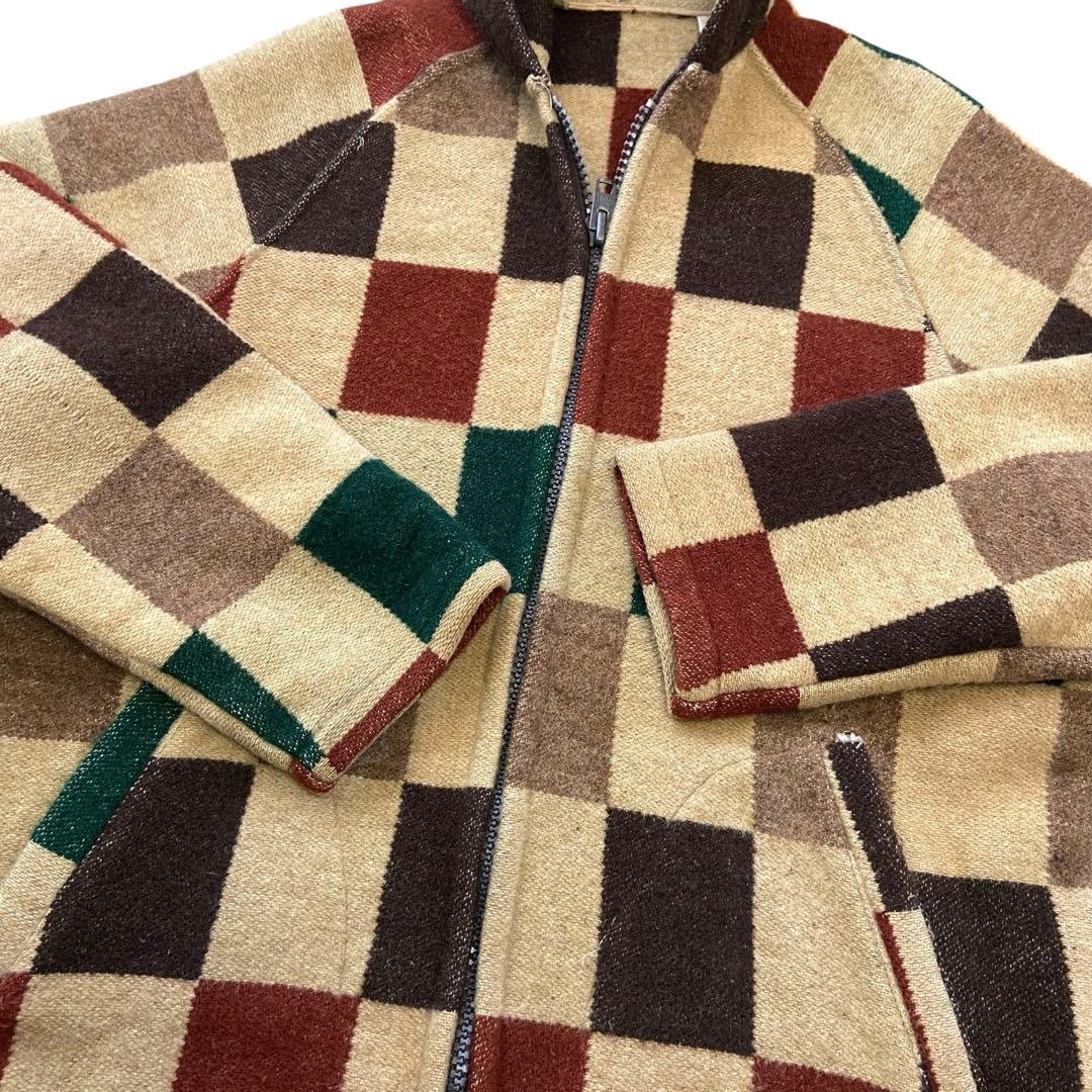 70s unknown マルチカラー ウール パーカー Woolrich