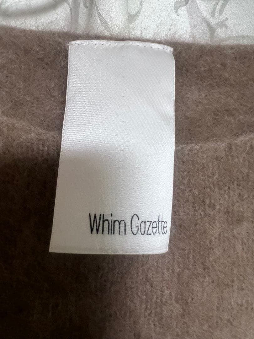 Whim Gazette 100%ウール 長袖ニット ブラウン