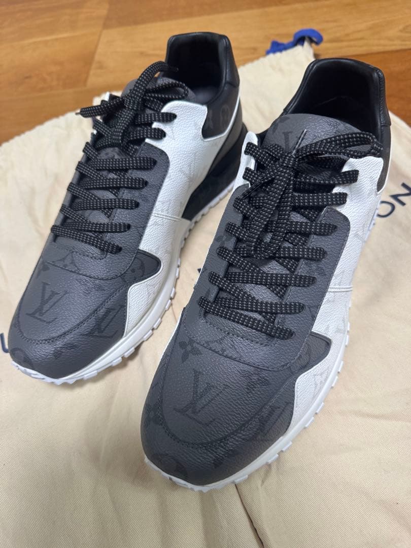Louis Vuitton ロゴ入りスニーカー ブラック/ホワイト 9#
