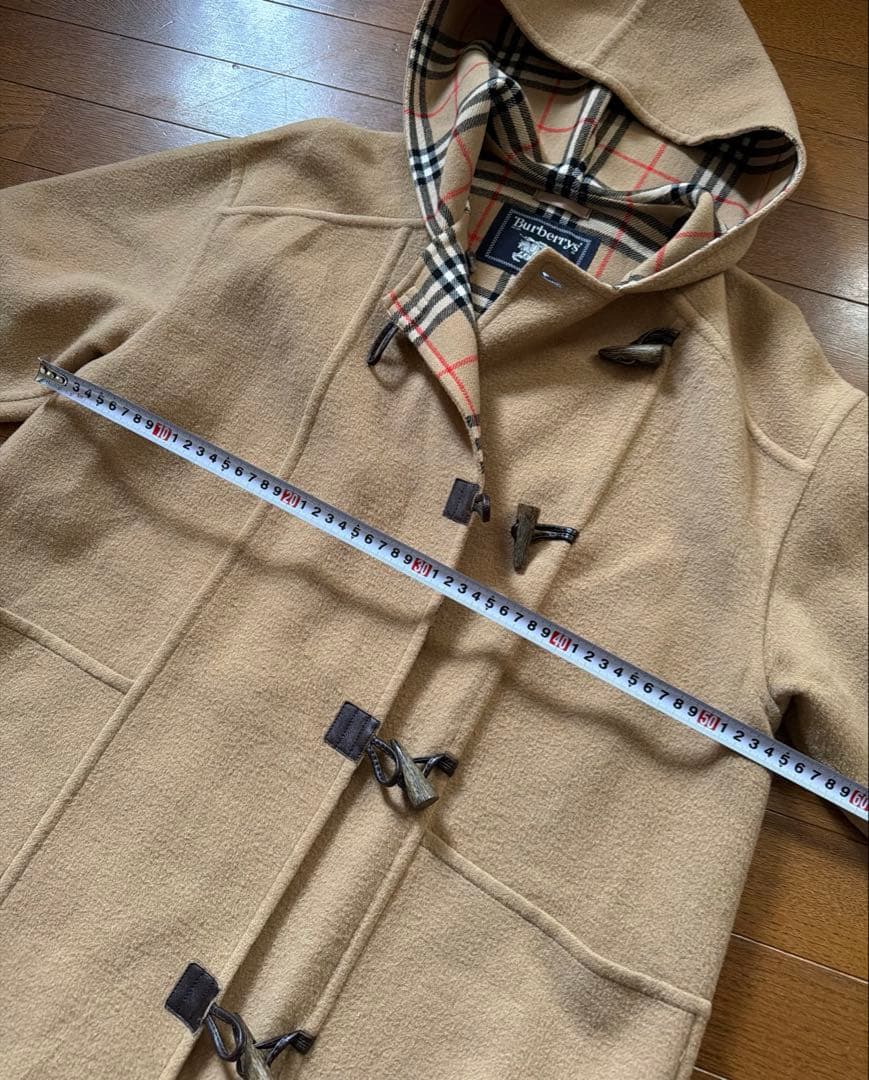 バーバリーズ ロングダッフルコート カシミヤ ダブルフェイス ノバチェック 38