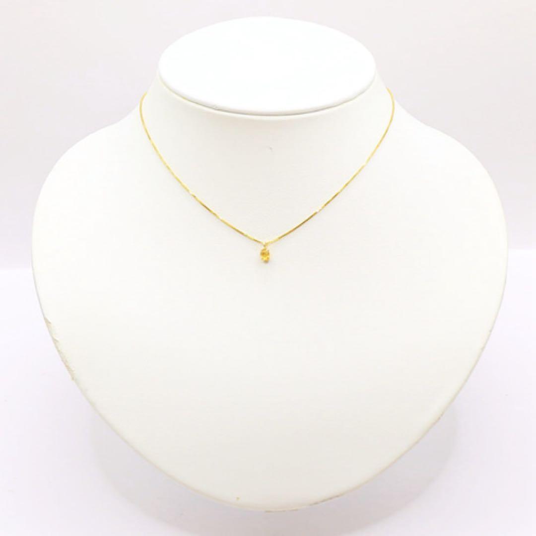 A*v様 AG-K18-118　天然石 K18 ペンダント イエローサファイア