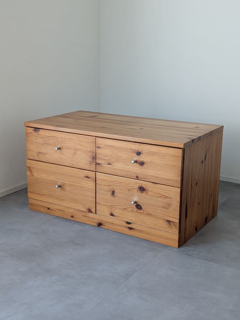 USED/無印良品 廃盤 パイン材 2段チェスト MUJI 北欧 デンマーク製