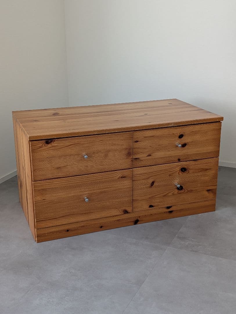 USED/無印良品 廃盤 パイン材 2段チェスト MUJI 北欧 デンマーク製