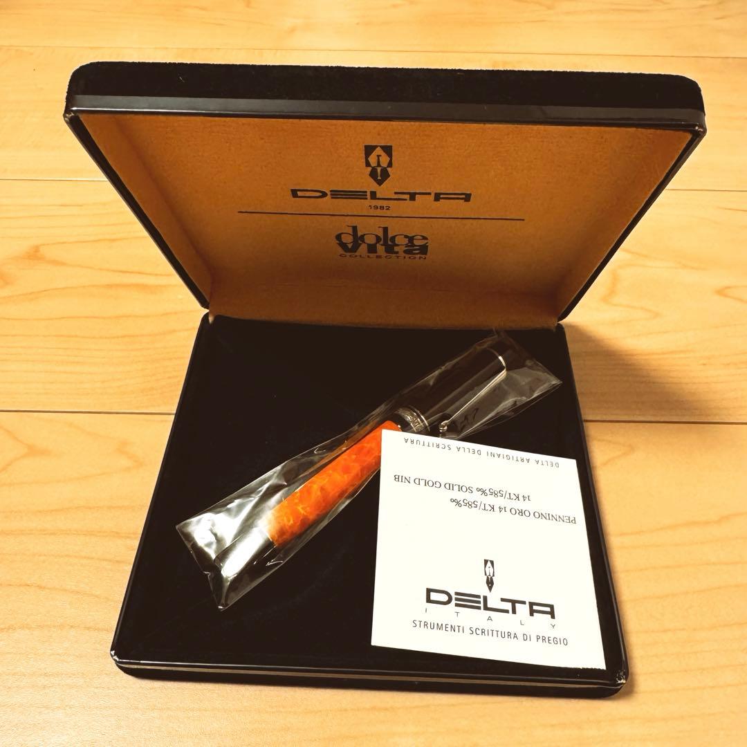 【箱等完備】美品　デルタ　ドルチェビータ　スリム　万年筆14K B字