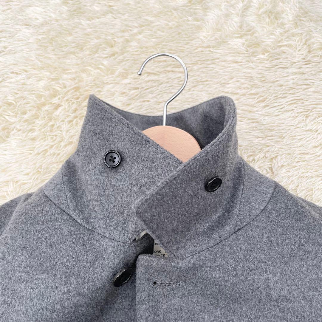 J.PRESS ステンカラーコート カシミヤ混 ウール グレー Mサイズ