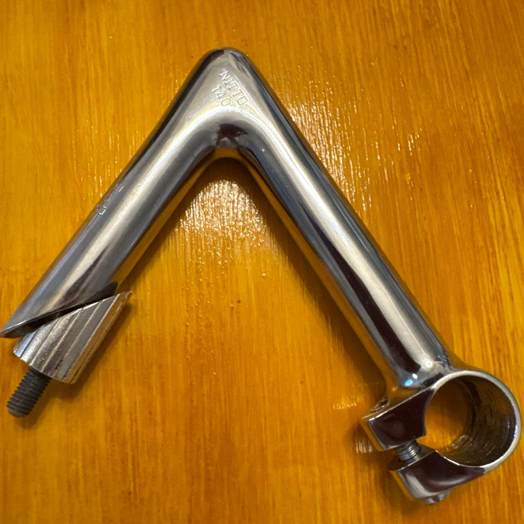 美品　日東　NJ-PRO クロモリ65°ステム　NJS刻印あり　140mm