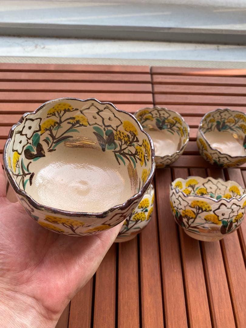 乾山写秋草5客　京焼　茶道具　茶懐石