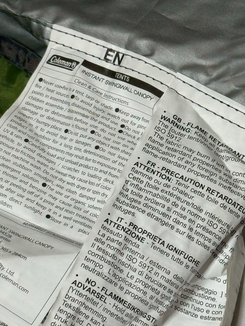 値下げ　Coleman swingwall instant canopyタープ