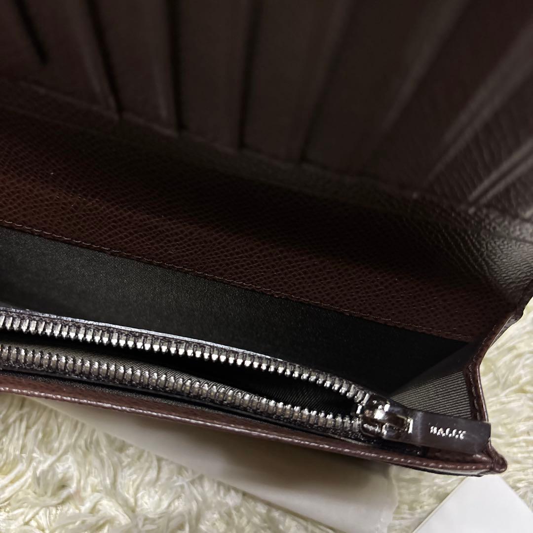 【ほぼ新品】 BALLY 長財布 サフィアーノ トレインスポッティング ブラウン
