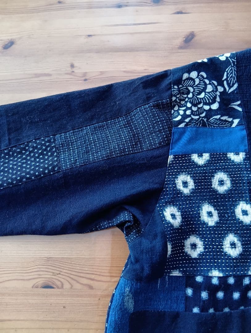 藍染古布の刺し子ジャケット