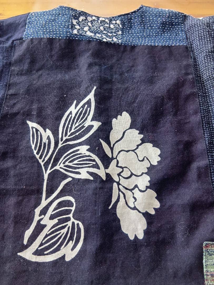 藍染古布の刺し子ジャケット