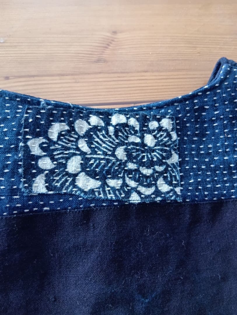 藍染古布の刺し子ジャケット