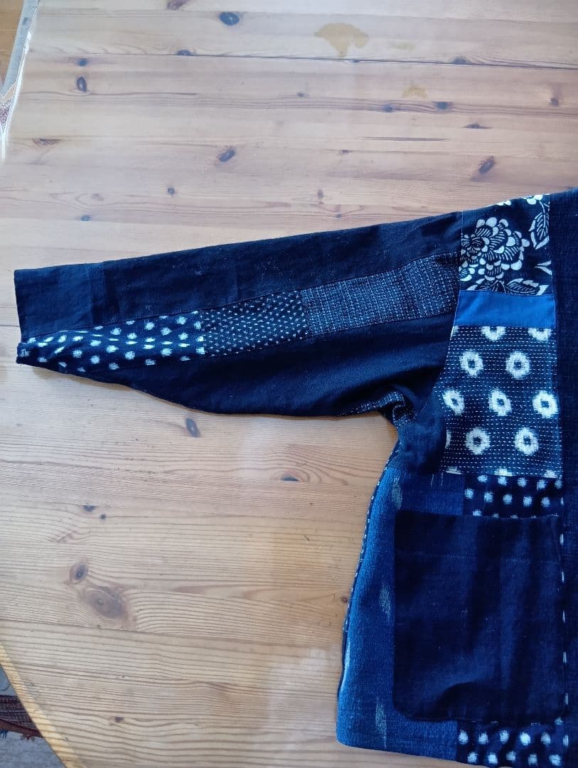 藍染古布の刺し子ジャケット