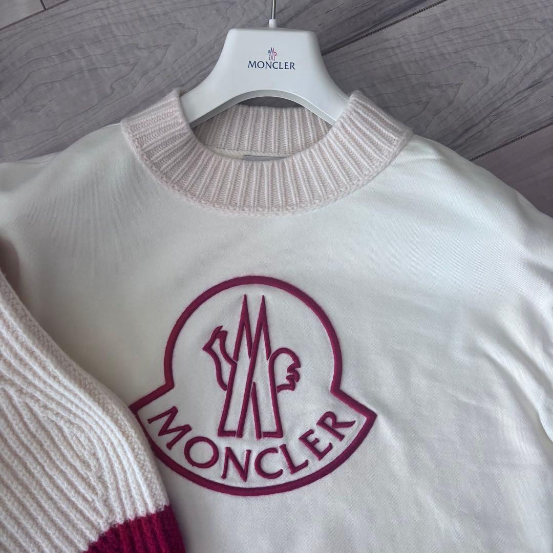 モンクレール★ビッグロゴスウェット★サイズXS★ホワイト