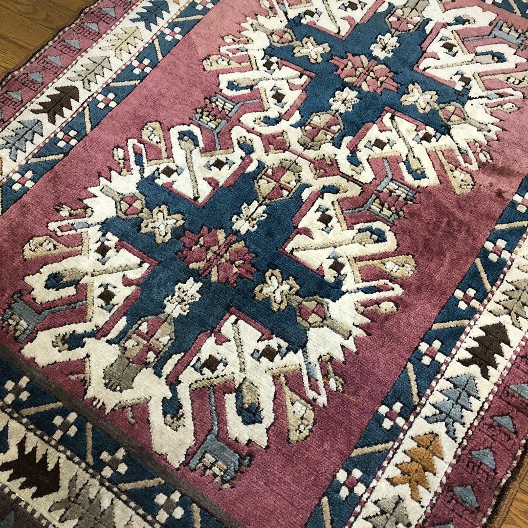 カザックラグ　カラバン地方のアンティークラグ