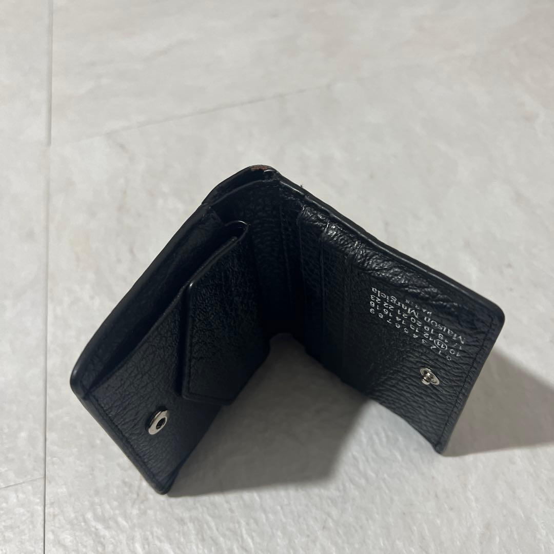 Maison Margiela ブラックレザー　2つ折り財布