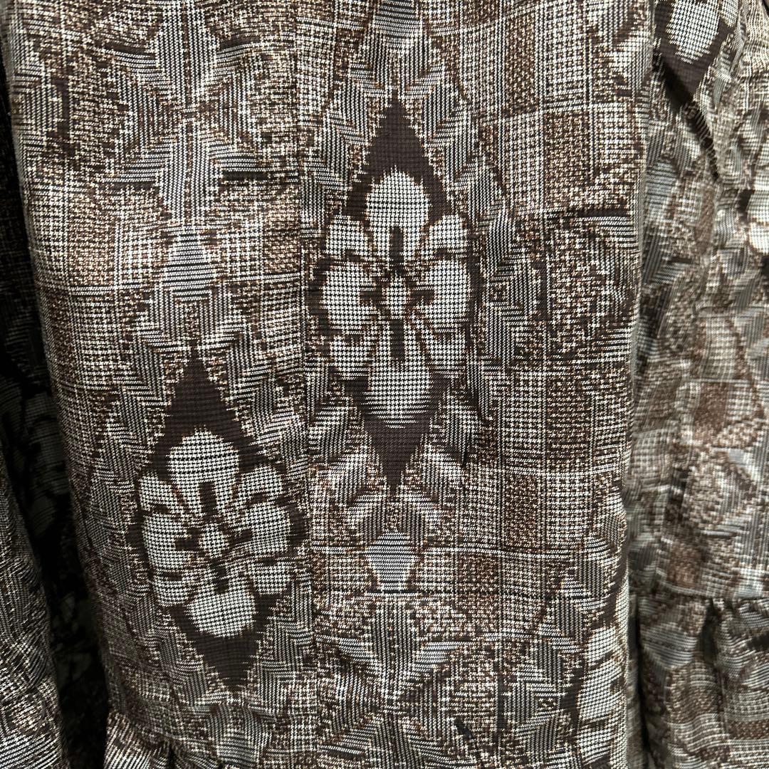 大島紬　着物リメイクワンピース