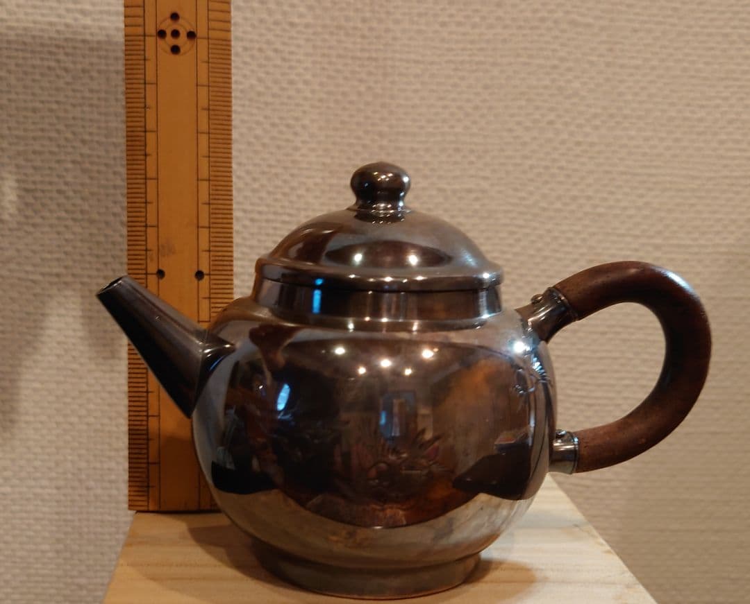 【煎茶道具】銀製　急須　中川浄益作