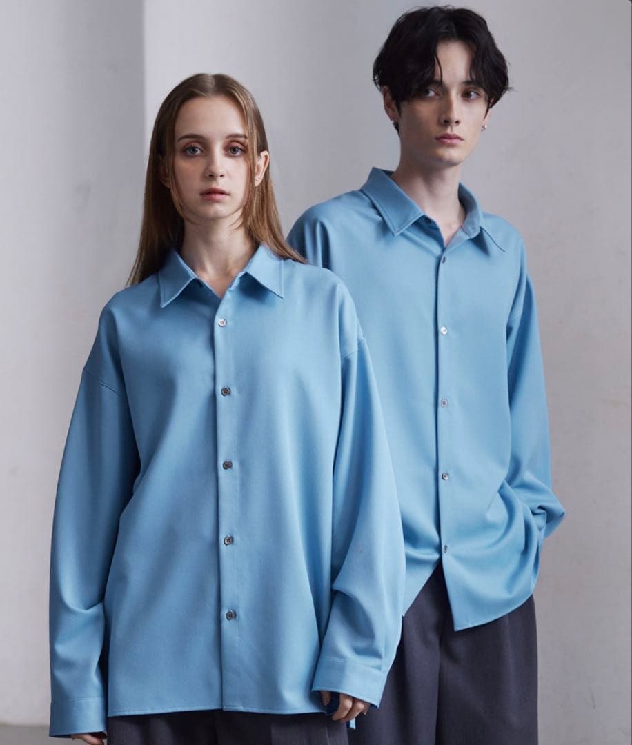 CLEL バルーン袖ルーズレギュラーカラーシャツ　XS②