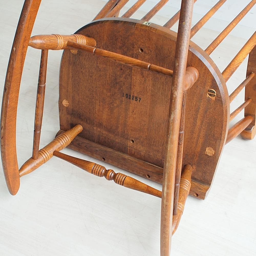 飛騨産業 キツツキ ロッキングチェア オーク無垢材 ビンテージ ZR23889