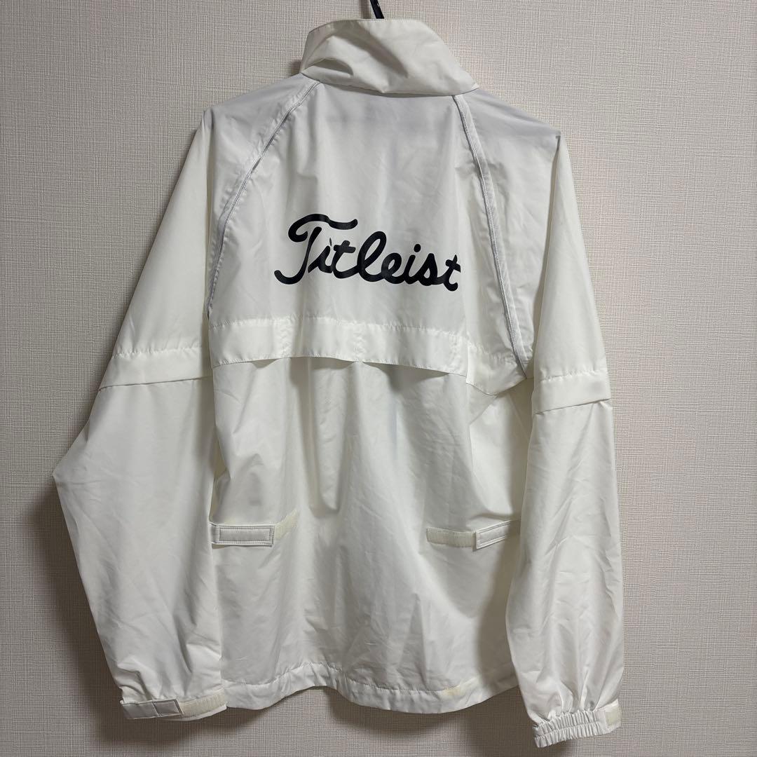 Titleist レインウェアセット白ジャケット黒パンツズボンLLタイトリスト