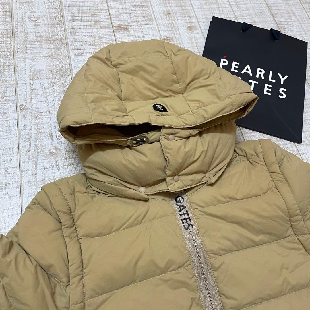 新品 パーリーゲイツ ダウンジャケット 高級 ベージュ Lサイズ（5）