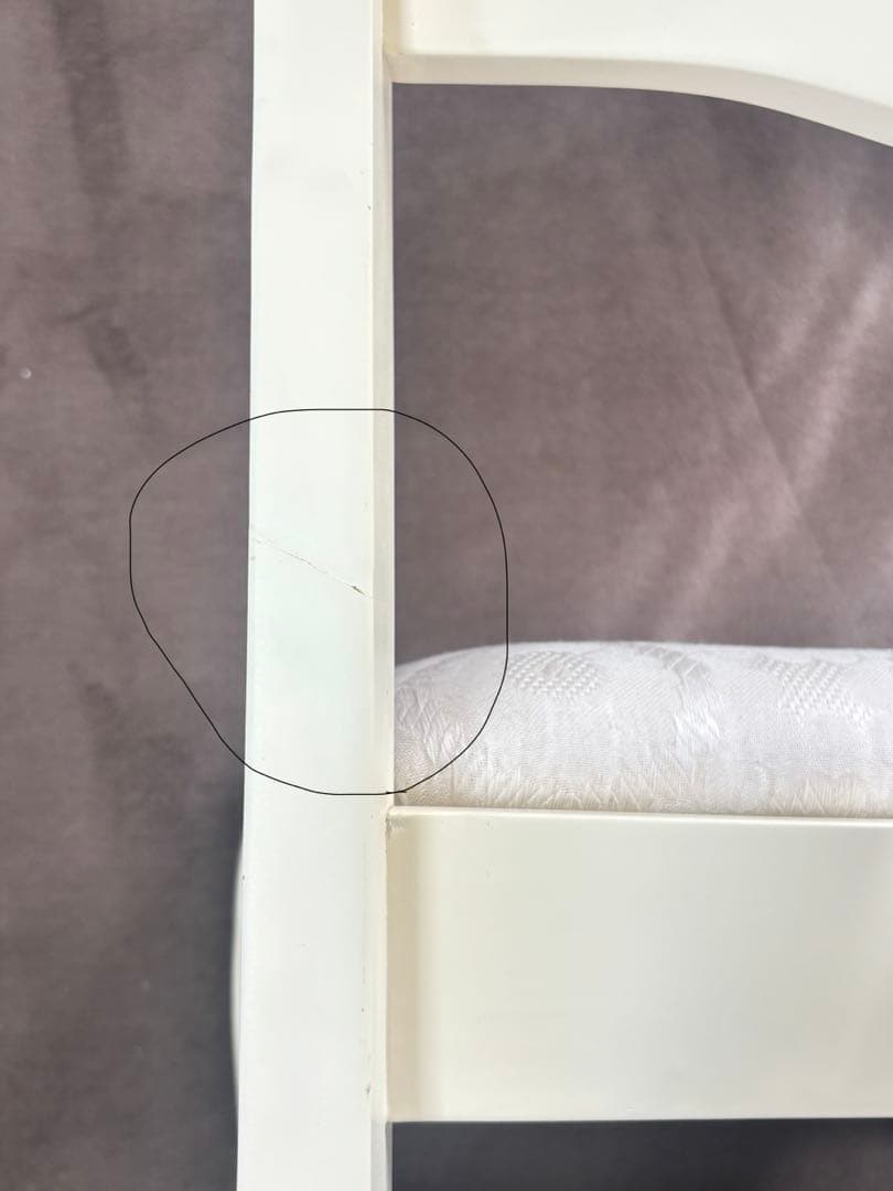 【デスク＆チェアセット】※大阪府箕面市　猫脚 姫系 ネイル サロン　ホワイト 白