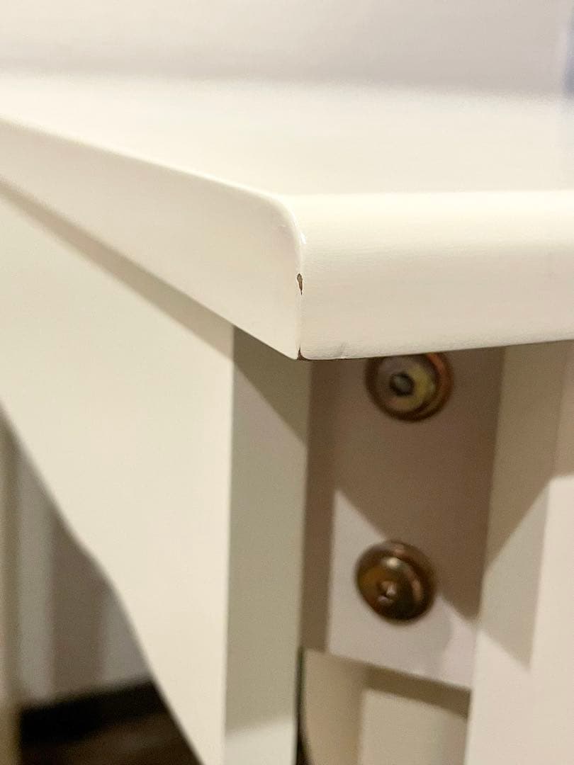 【デスク＆チェアセット】※大阪府箕面市　猫脚 姫系 ネイル サロン　ホワイト 白