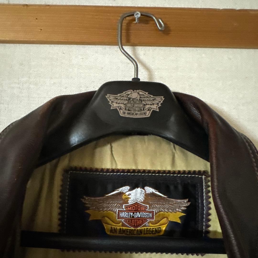 Harley-Davidson ブラウンレザーライダースジャケット