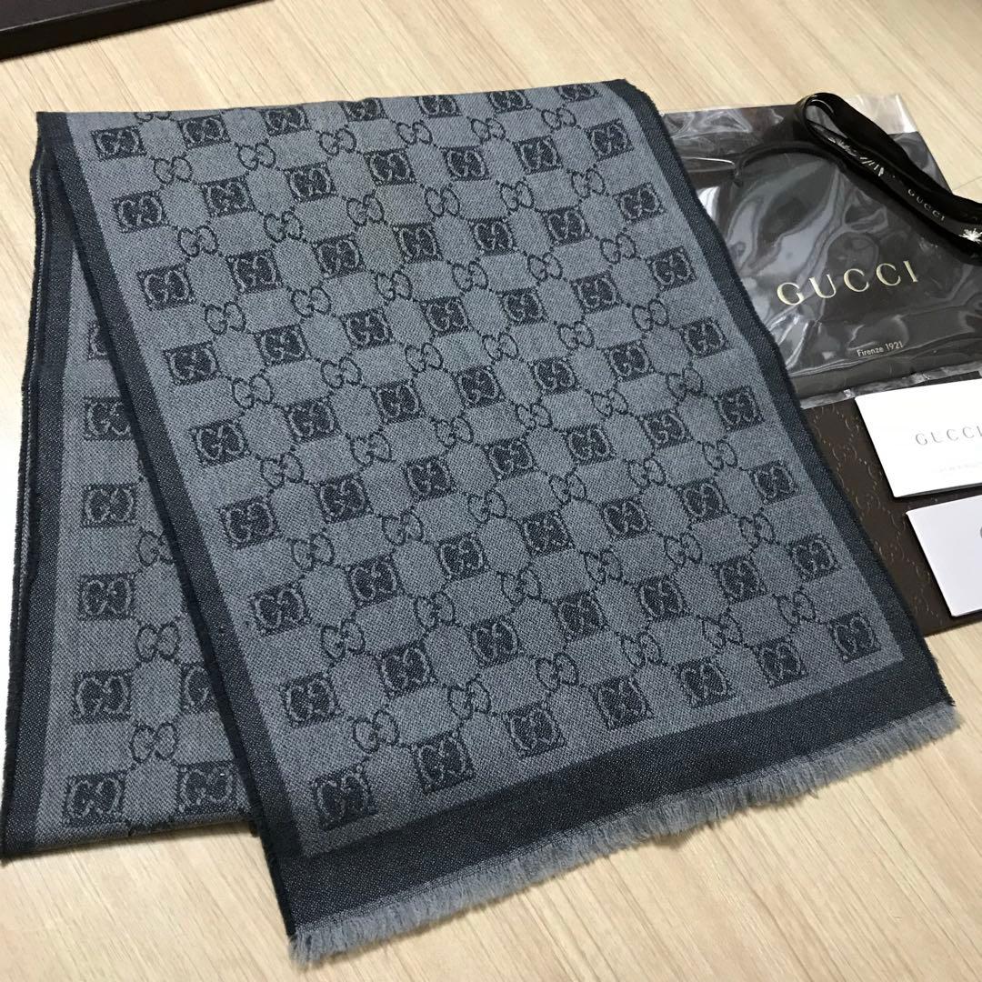 正規GUCCIマフラー✨グッチマフラー　メンズ　グッチ　マフラー　ストール