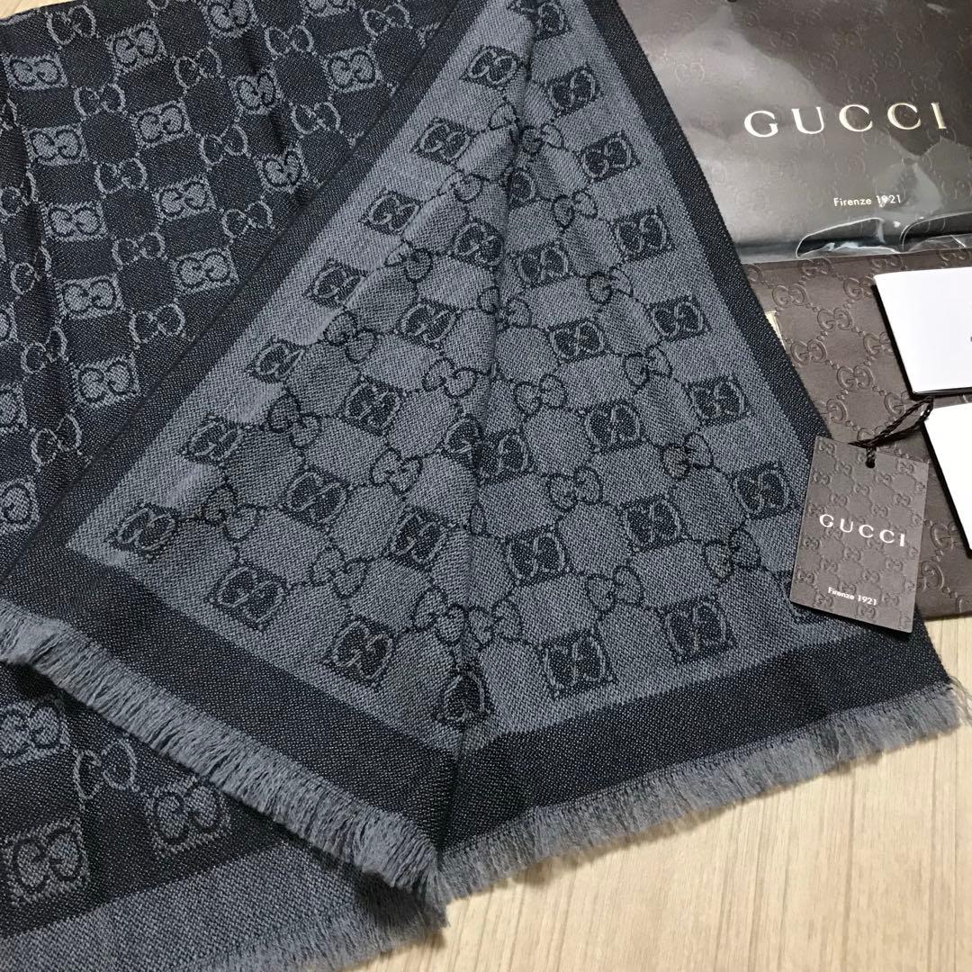 正規GUCCIマフラー✨グッチマフラー　メンズ　グッチ　マフラー　ストール