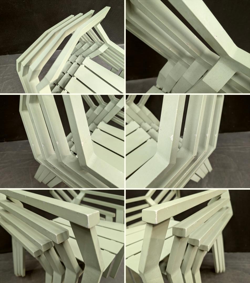 ジゼル　クン　アルミ　4脚　スタッキング　ガーデンチェア　イス　椅子　チェア　D