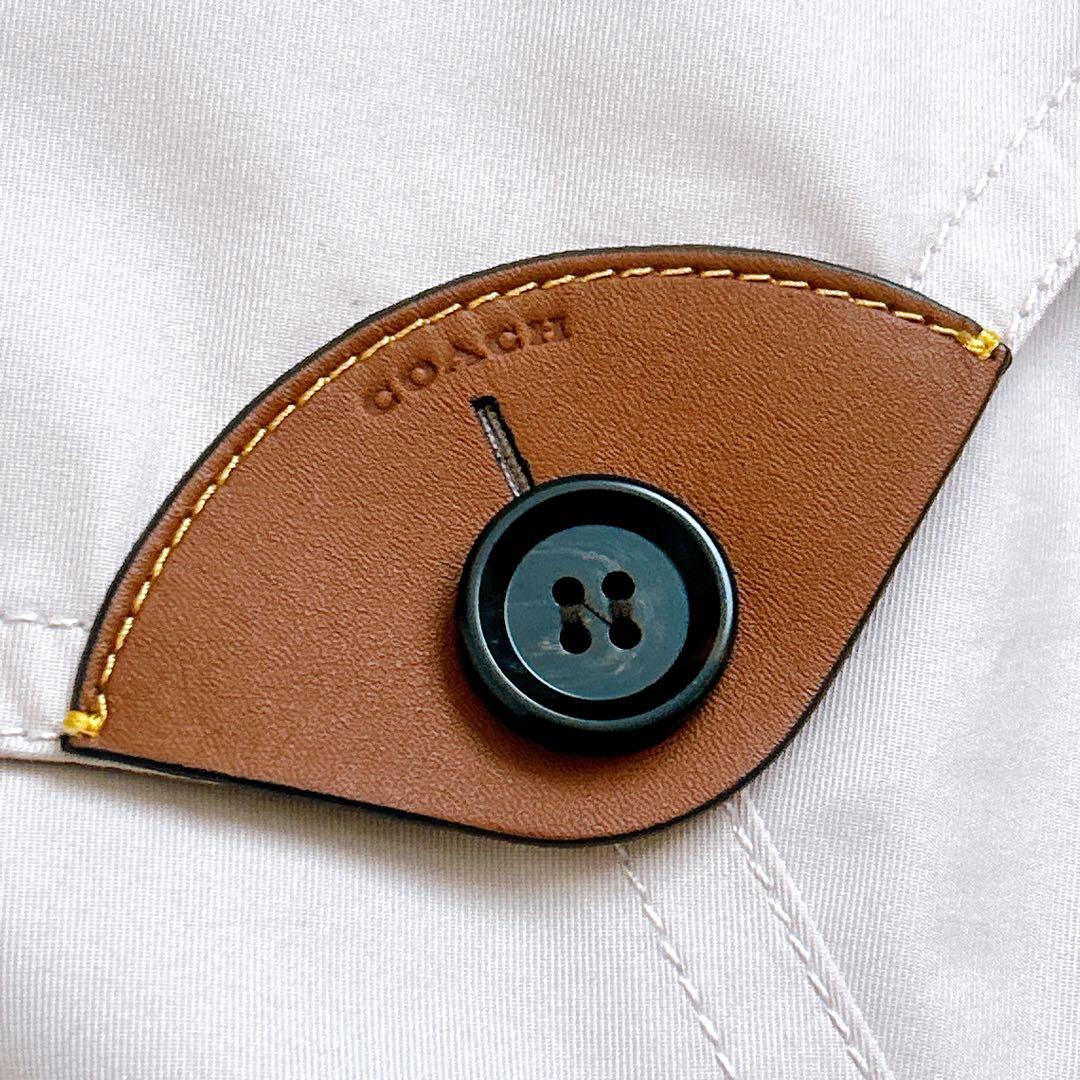 COACH トレンチコート　ロング　シグネチャ　ベルト　ピンク　F34025 S