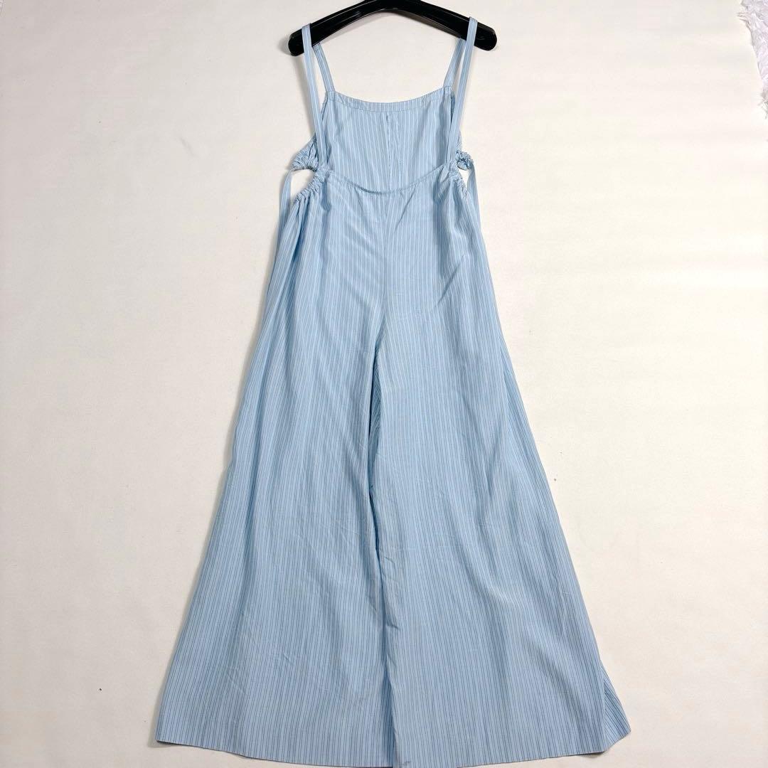 【新垣結衣着用】美品✨ルフィル ストライプオールインワン Sサイズ ブルー