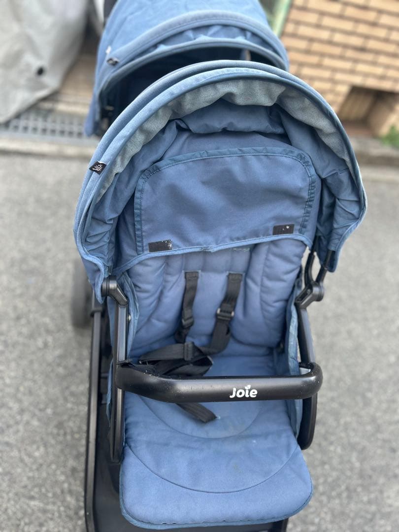 お値下げ！直接取引　エヴァライトデュオ　Joie ダブルベビーカー ネイビー