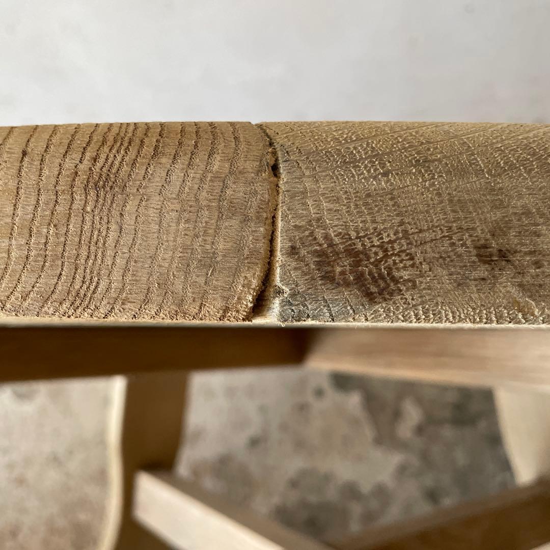 ビンテージ　ラウンドコーヒーテーブル　ラウンドセンターテーブル　剥離