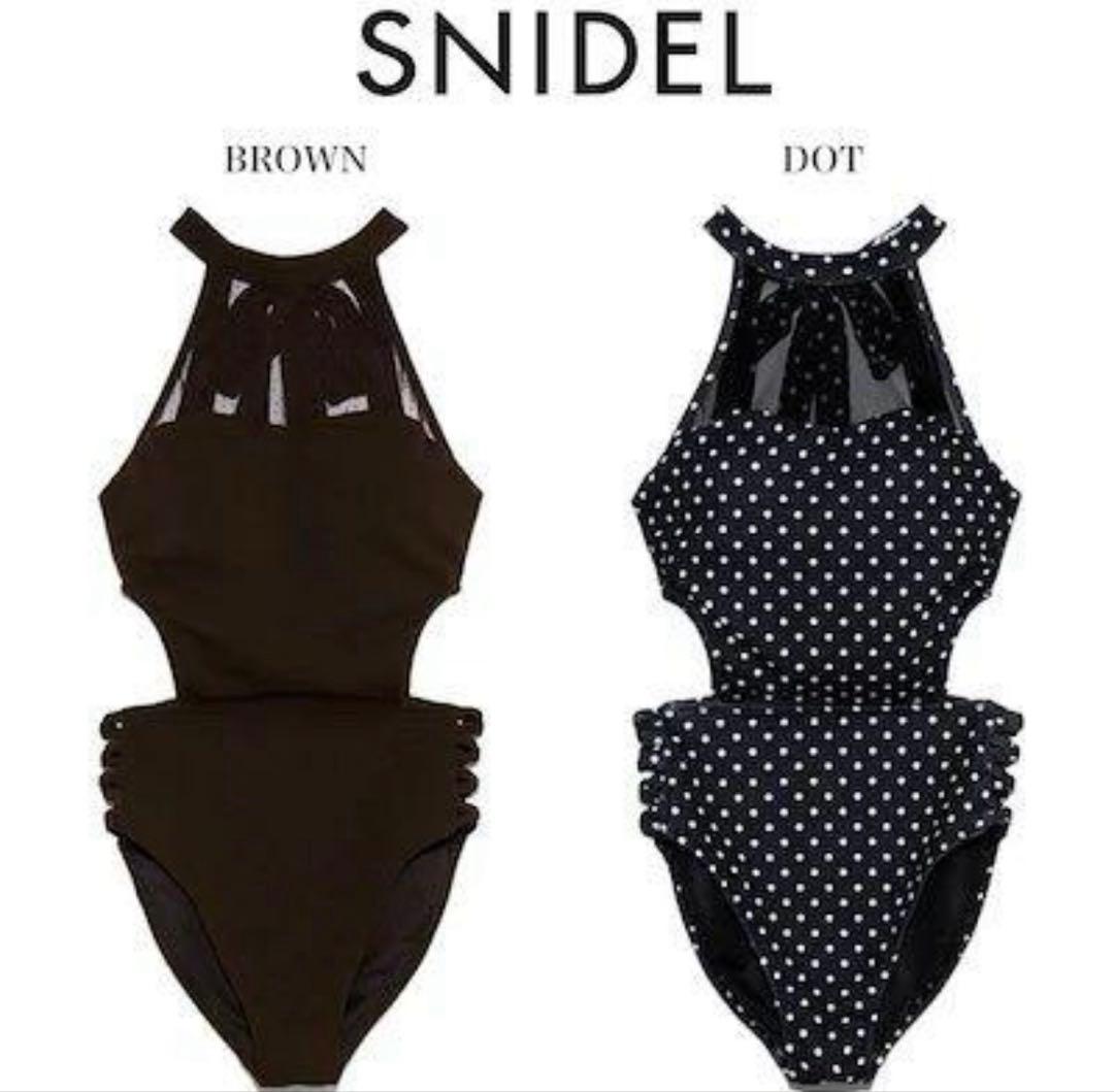 snidel ホルターネックスウィムワンピース DOT