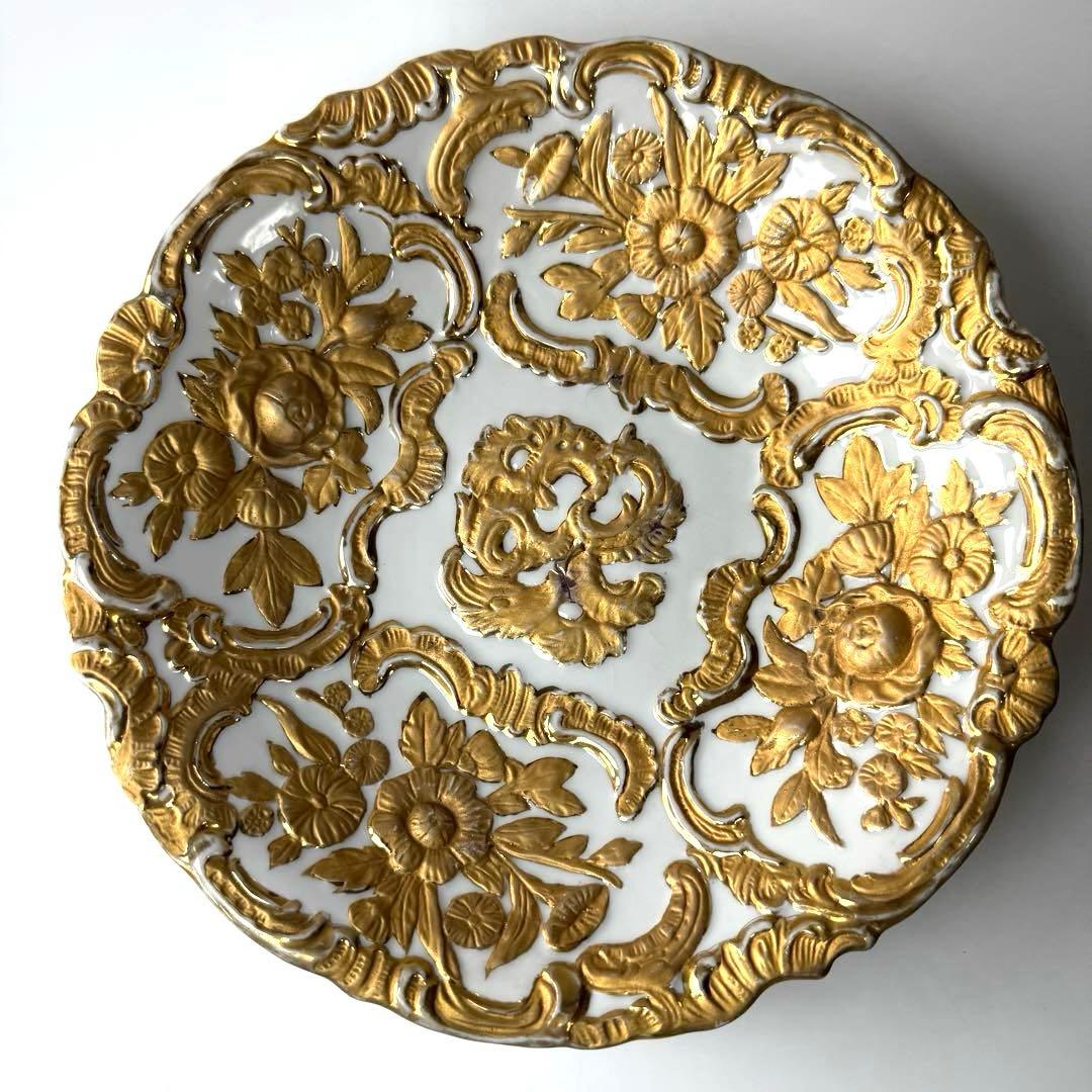 金彩大皿　飾皿　ヴィンテージ品　カナダ買付食器