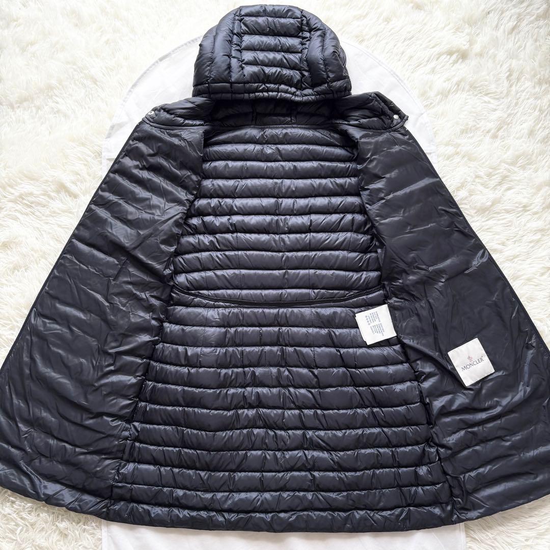 極美品*モンクレール ライトダウンジャケット ロング ジレ ベスト フード