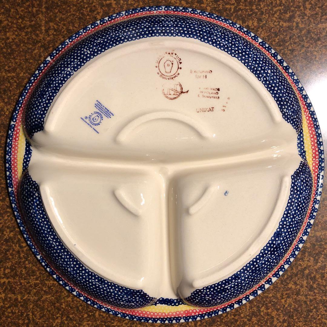 ★ポーリッシュポタリー ミツバチキッズプレート 2枚セット ポーランド食器