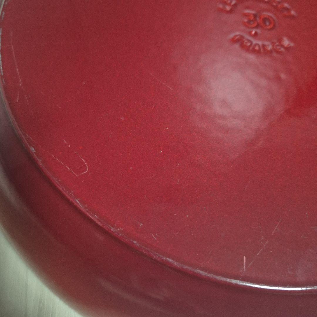 ル.クルーゼ　ビュッフェ　キャセロール　３０cm　チェリーレッド　約５kg　美品